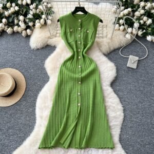 Ladies Knit Sleeves Dress