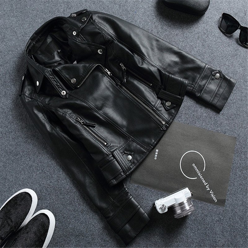 Ladies Biker Leather Jacket - Image 2