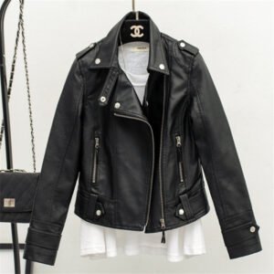 Ladies Biker Leather Jacket