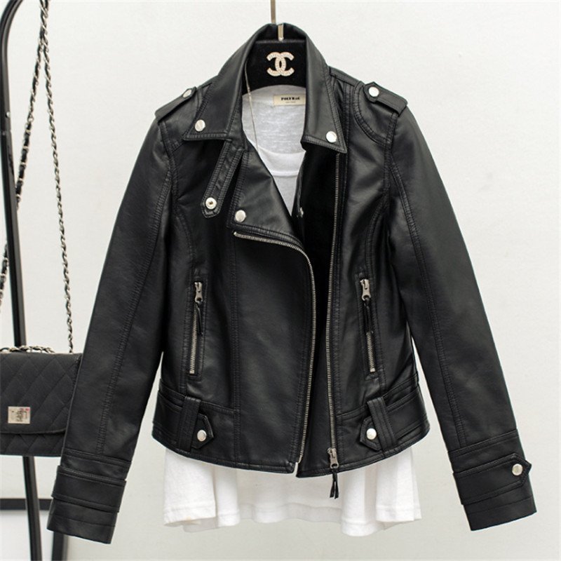Ladies Biker Leather Jacket